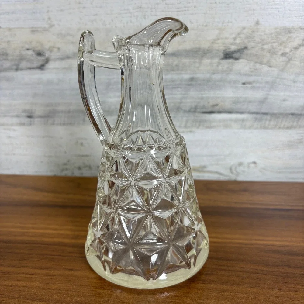 Vintage‎ Fostoria American Glassware  American Pattern Cube Vinegar Pitcher 6.5